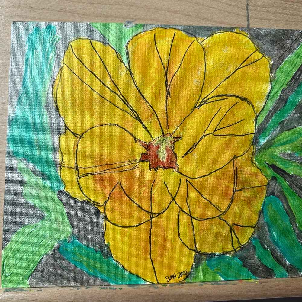 Golden Bloom Canvas Art